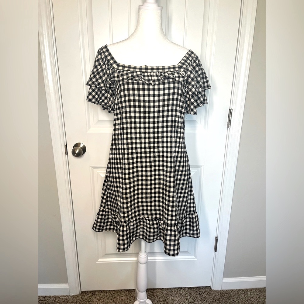 HYFVE checkered mini dress, size M, CB127